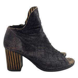 Papucei Heeled Booties 37 Avant Garde Whimsygoth Open Toe Shoe Mall Goth Punk